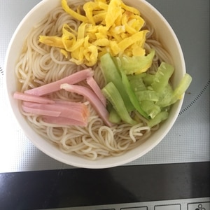 冷やし中華のトッピングで✡️ざるラーメン